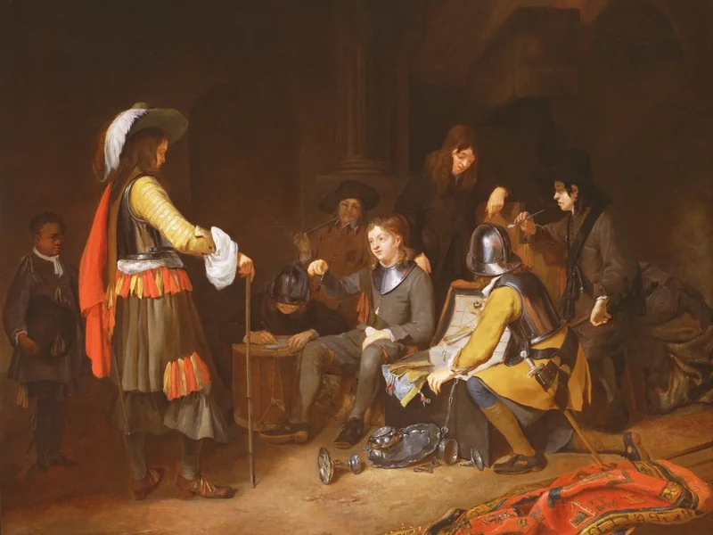 1645-Moses ter Borch - La Divisione degli Spoils